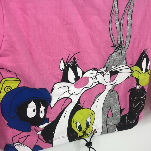 Looney Tunes Pink Crop Top Juniors Small - Picture 7 of 7